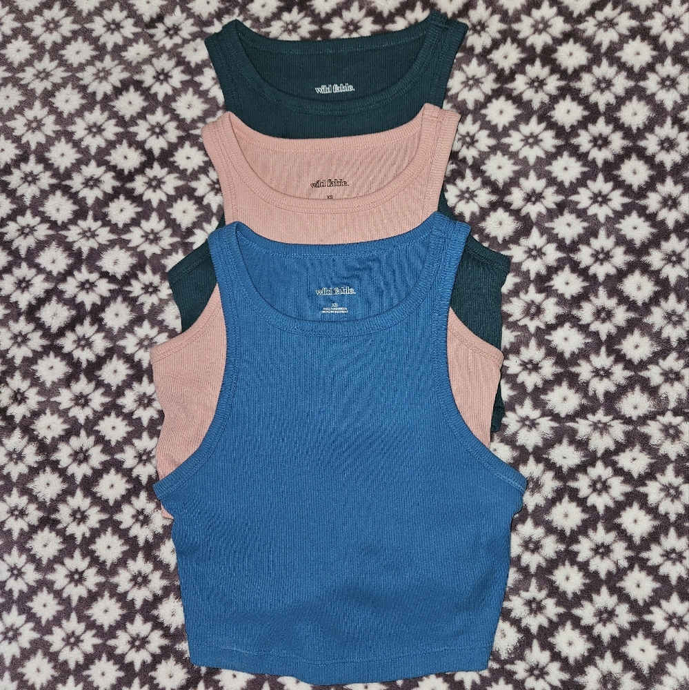 Wild Fable Women's Tank Top - Blue, Pink, Green